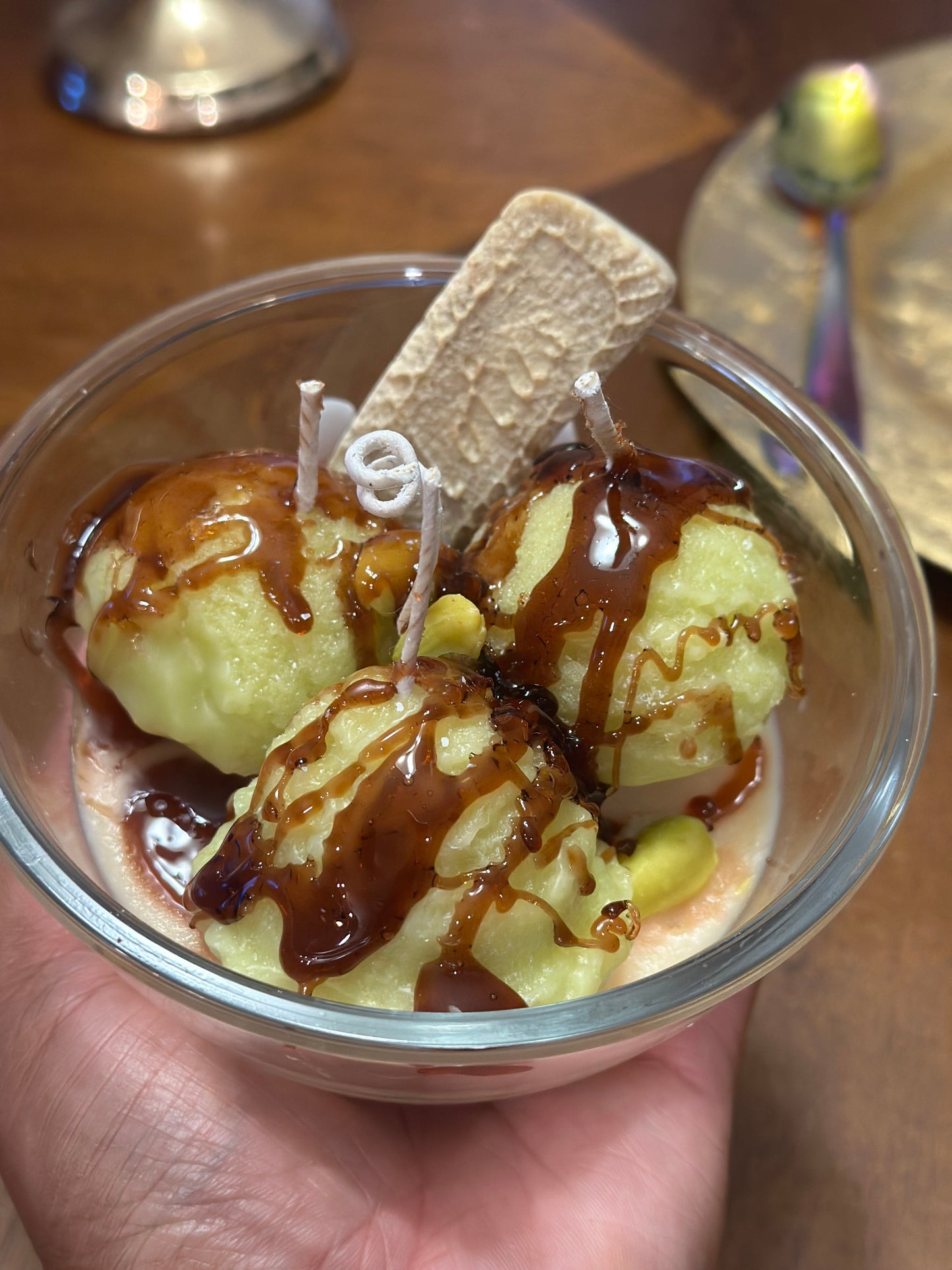 "Pistachio Ice Cream Sundae" Candle