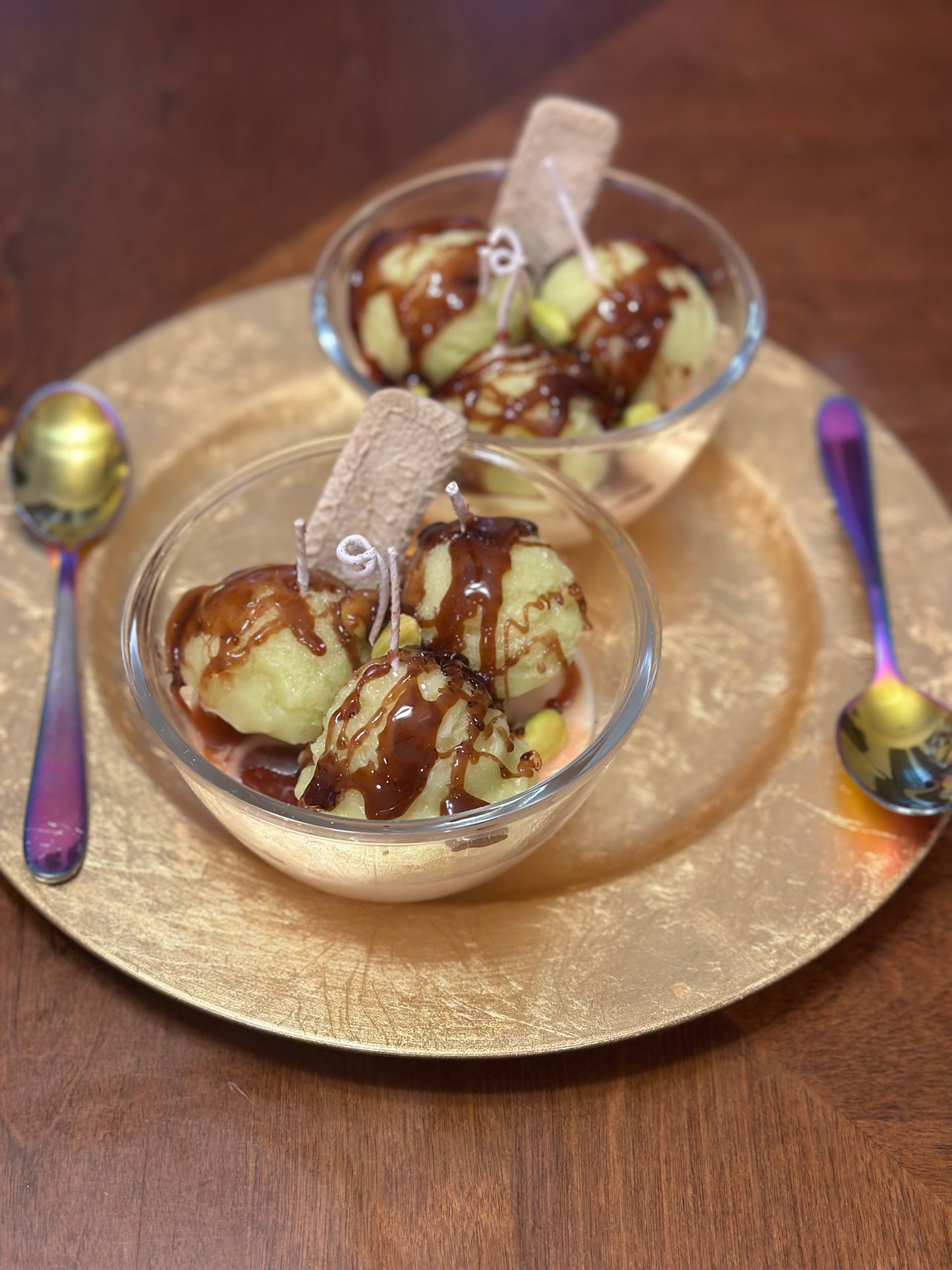"Pistachio Ice Cream Sundae" Candle
