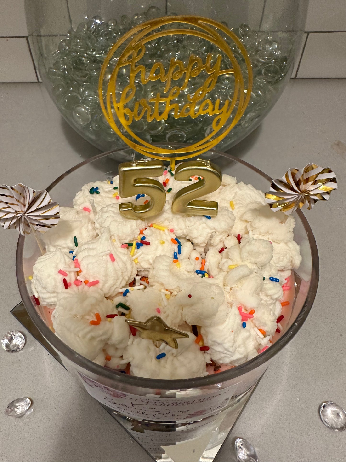 "Custom Extra Large Birthday Cake" Candle