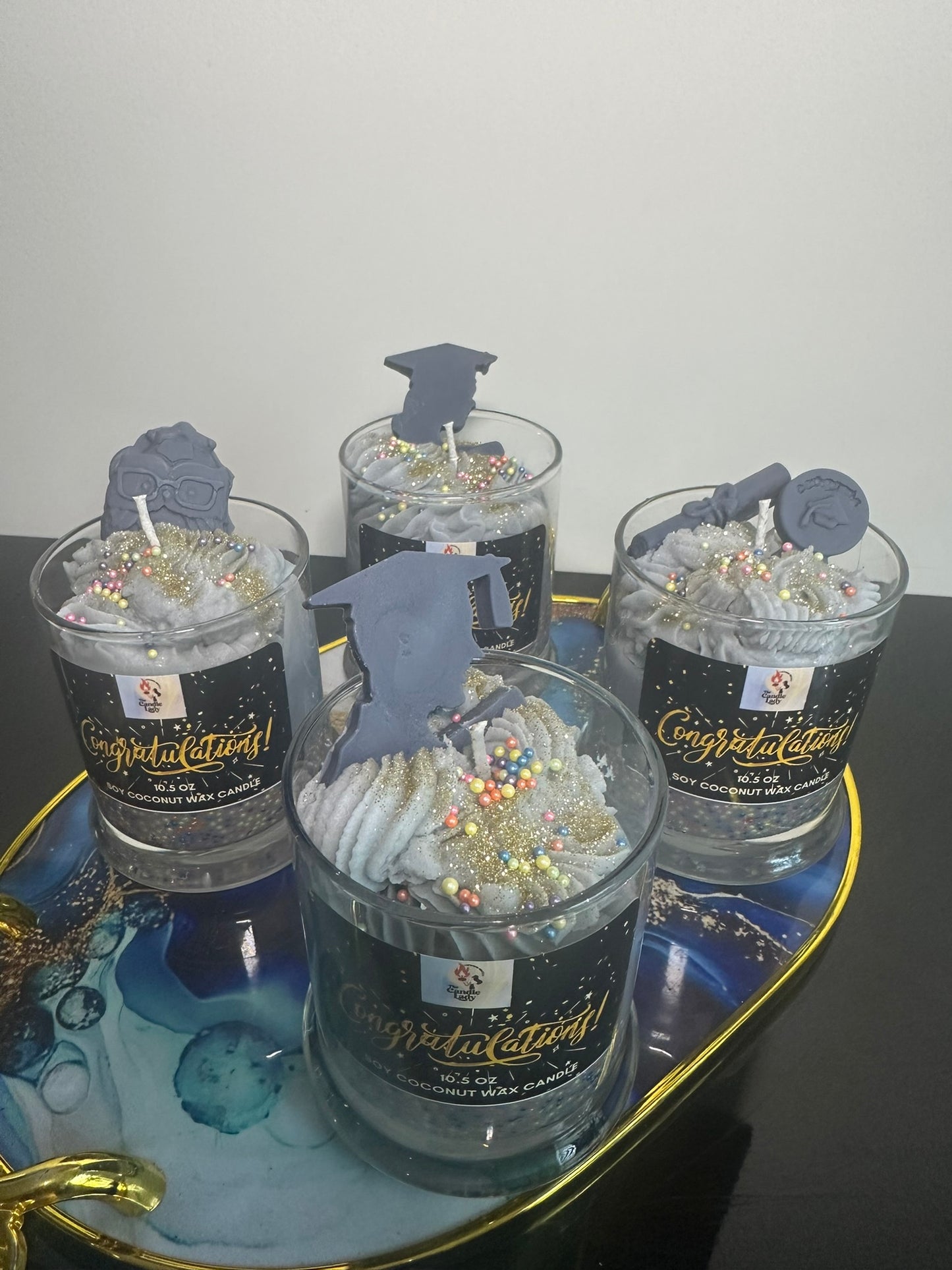 "Congratulations" Candle