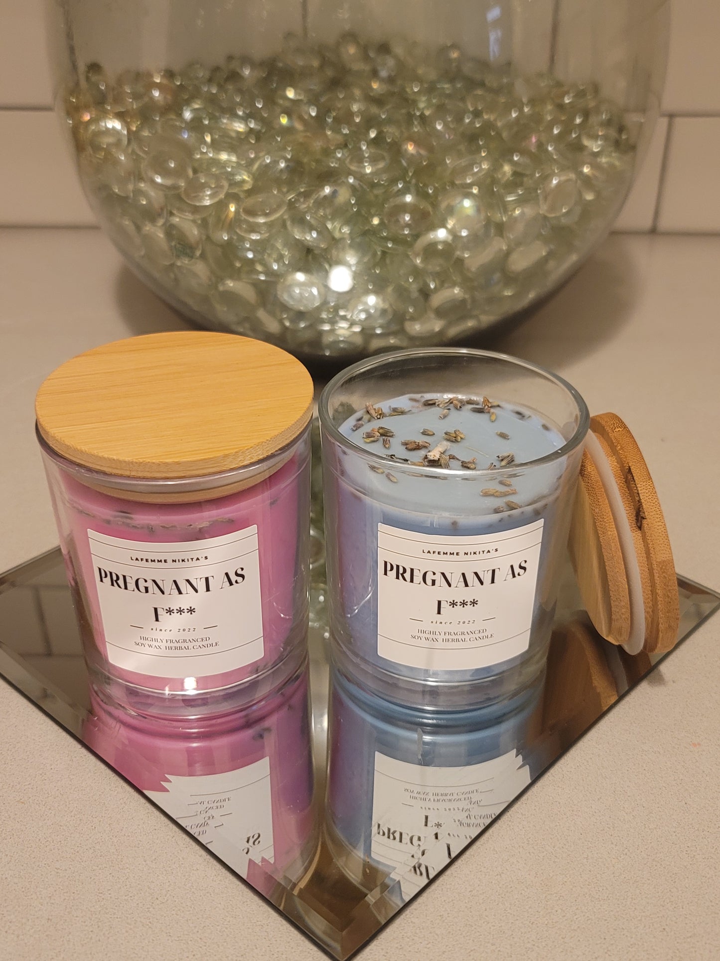 "Pregnant As F***" Candle