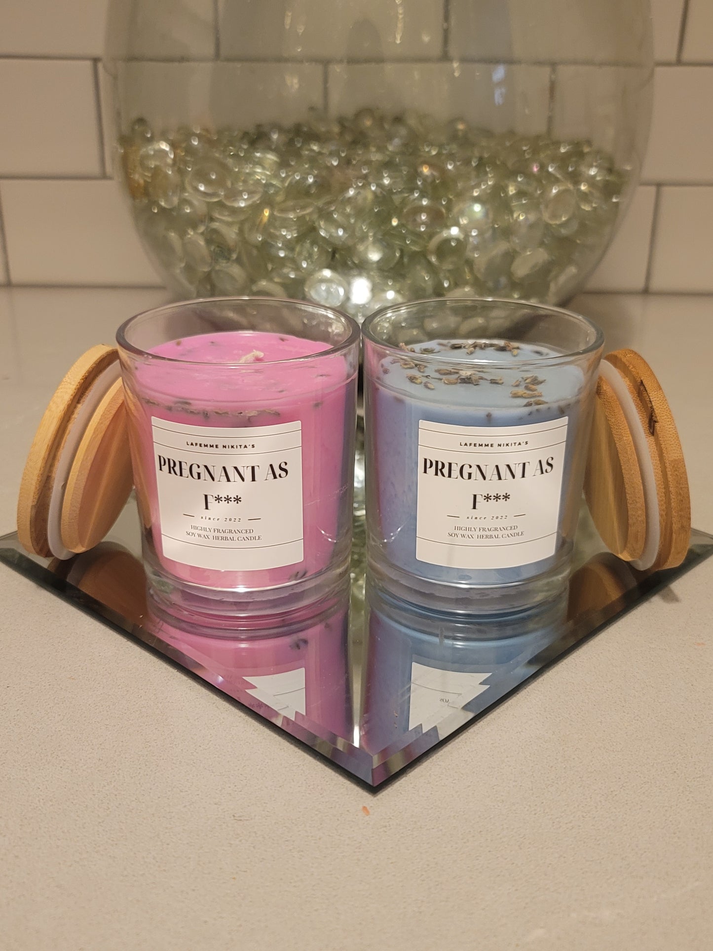 "Pregnant As F***" Candle