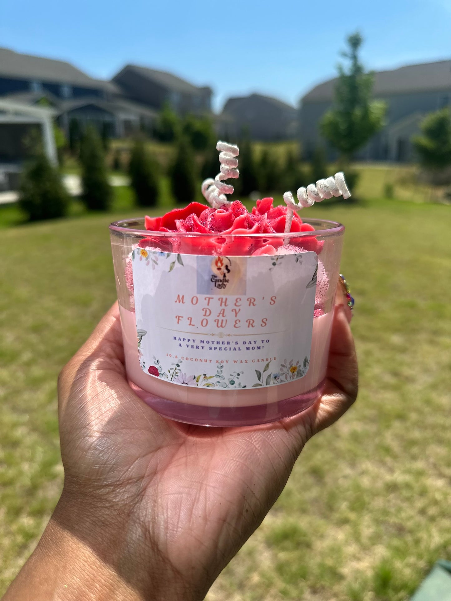 "Mother's Day Flowers" Candle
