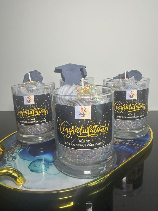"Congratulations" Candle