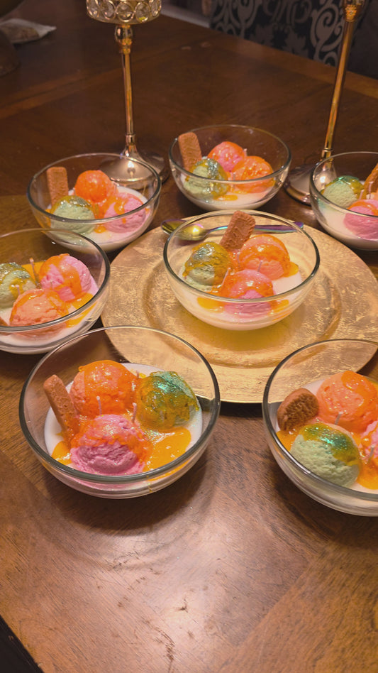 "Rainbow Sherbert Ice Cream" Candle