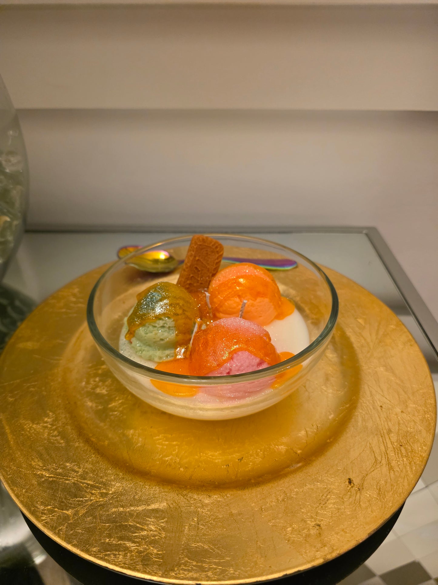 "Rainbow Sherbert Ice Cream" Candle