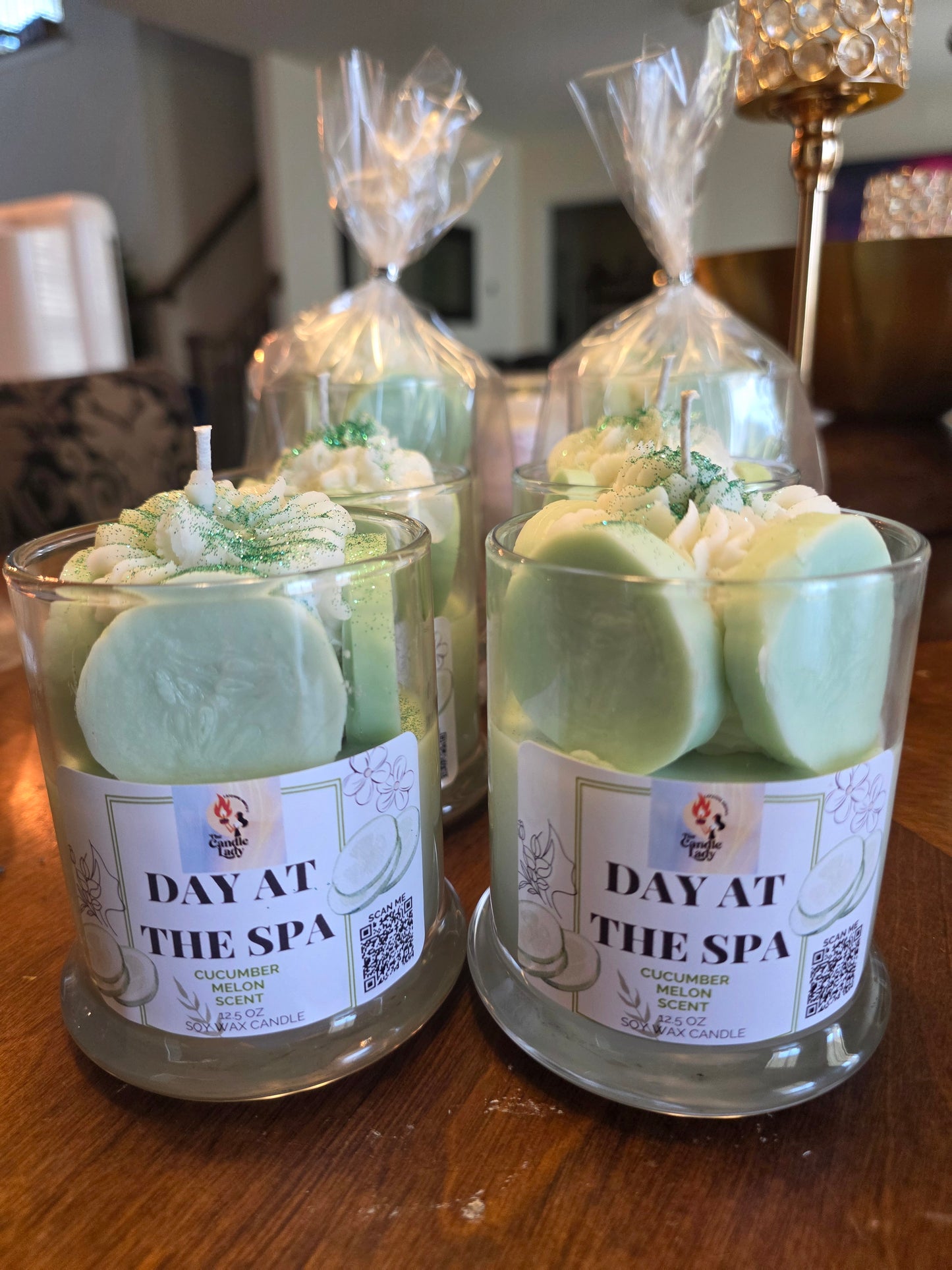 Cucumber Melon, "Day at the Spa" Candles
